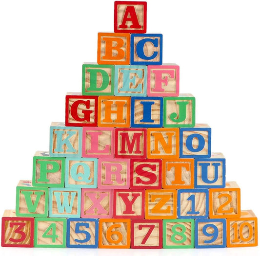  Wooden Alphabet Blocks For Toddlers Learn Letters -  ToylandEU™