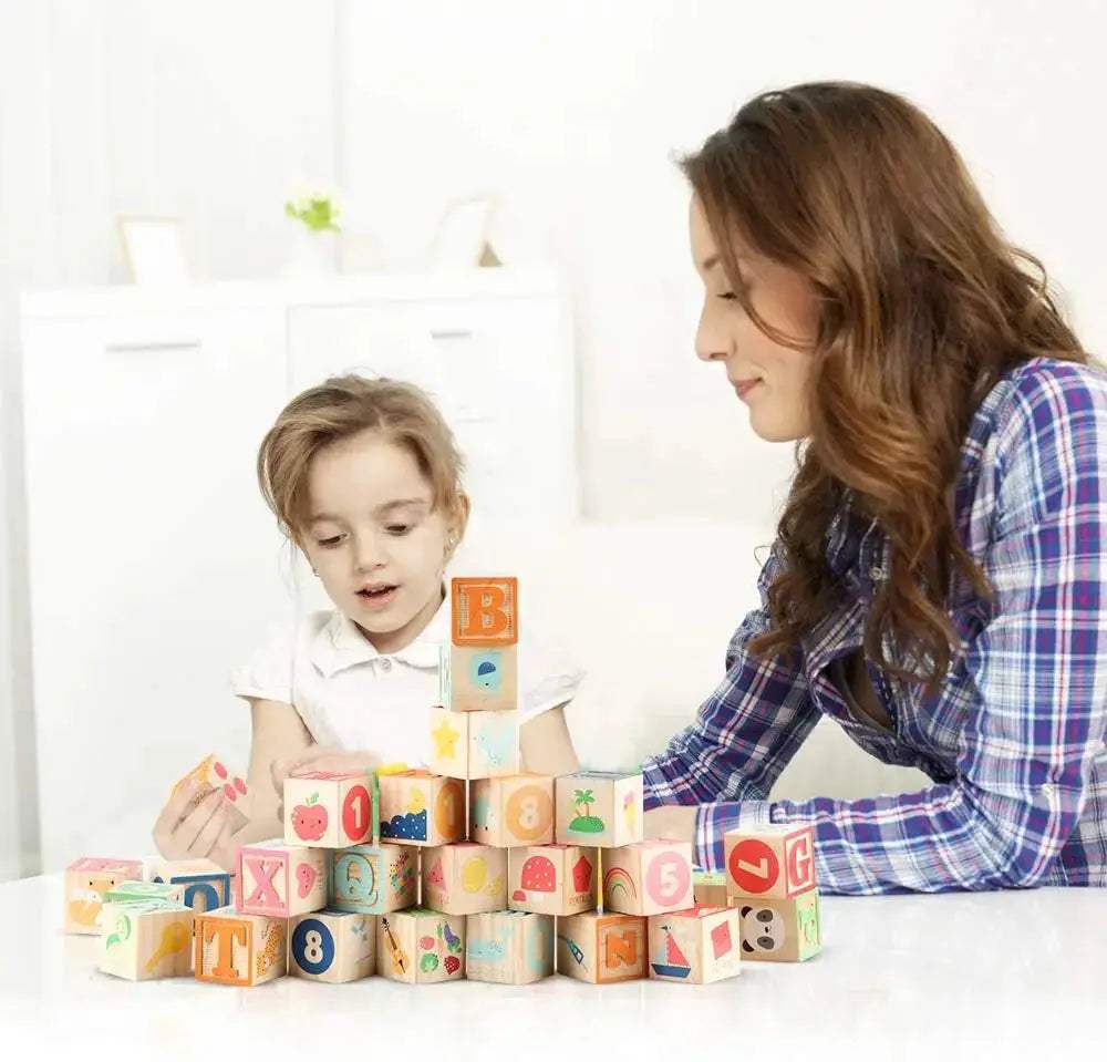  Wooden Alphabet Blocks For Toddlers Learn Letters -  ToylandEU™