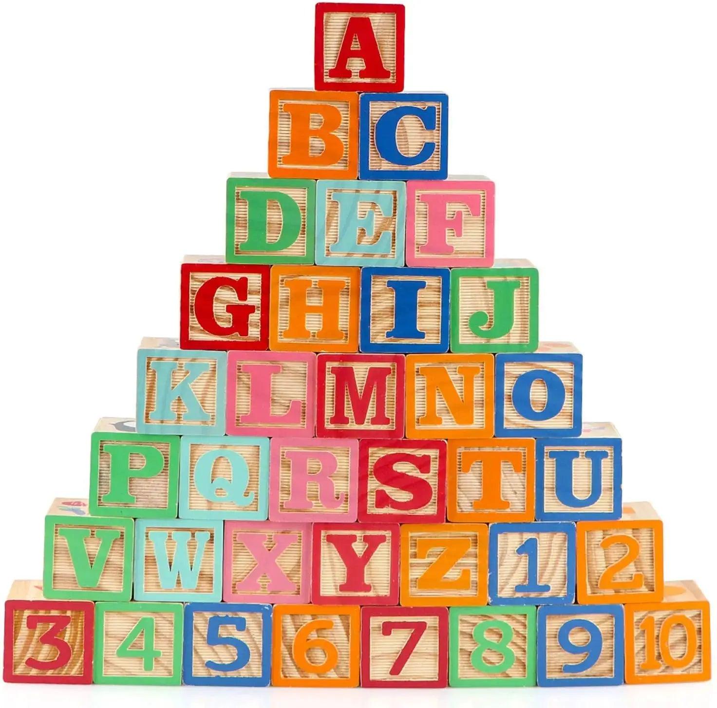  Wooden Alphabet Blocks For Toddlers Learn Letters -  ToylandEU™