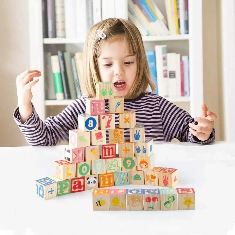  Wooden Alphabet Blocks For Toddlers Learn Letters -  ToylandEU™