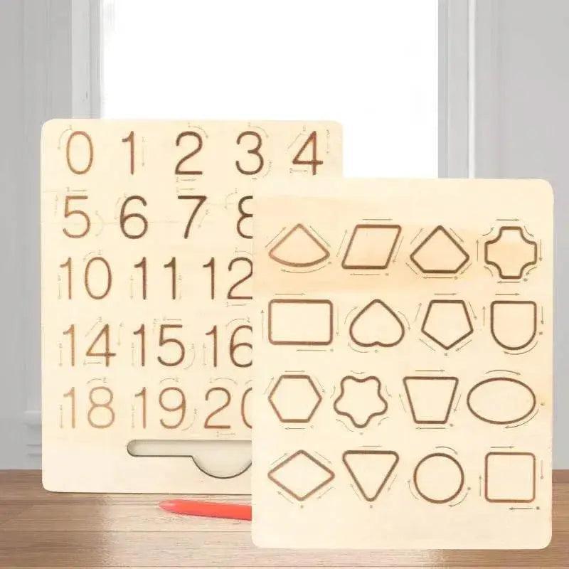 Wooden Alphabet Board For Children Writing Practice Montessori Alphanumeric Letter Tracing -  ToylandEU™
