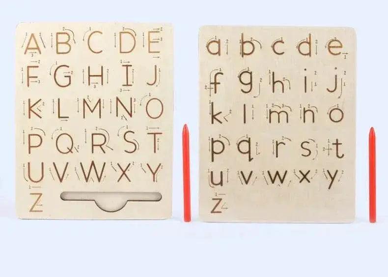 Wooden Alphabet Board For Children Writing Practice Montessori ...