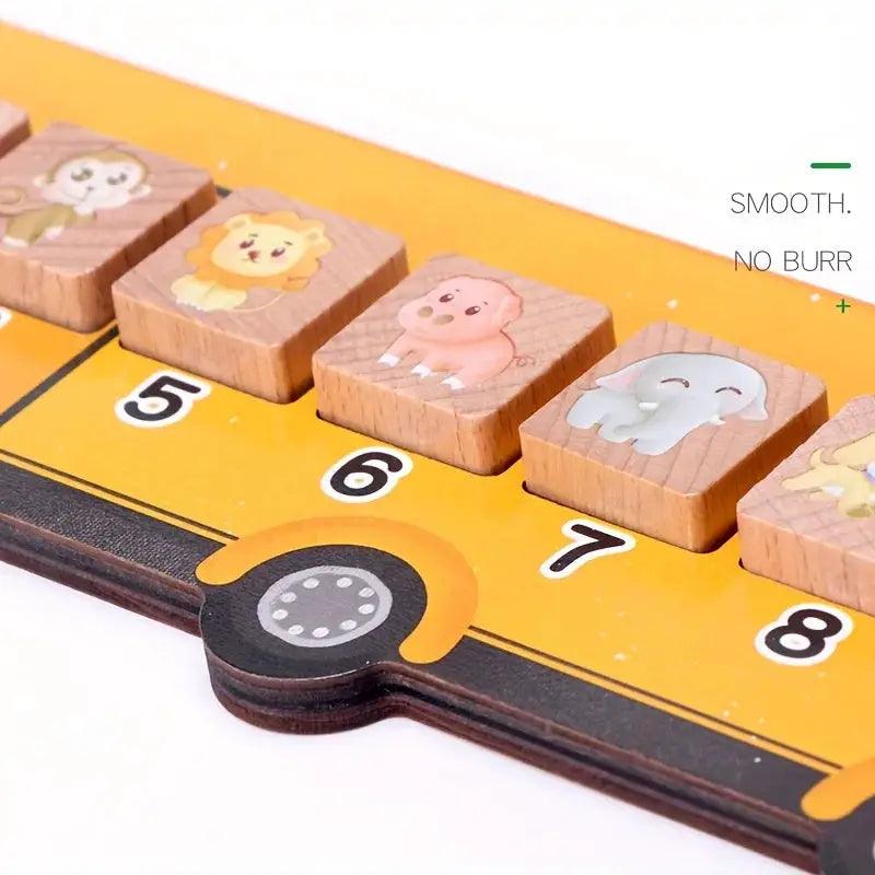  Wooden Animal Bus Puzzle Toy Safe Montessori Learning -  ToylandEU™