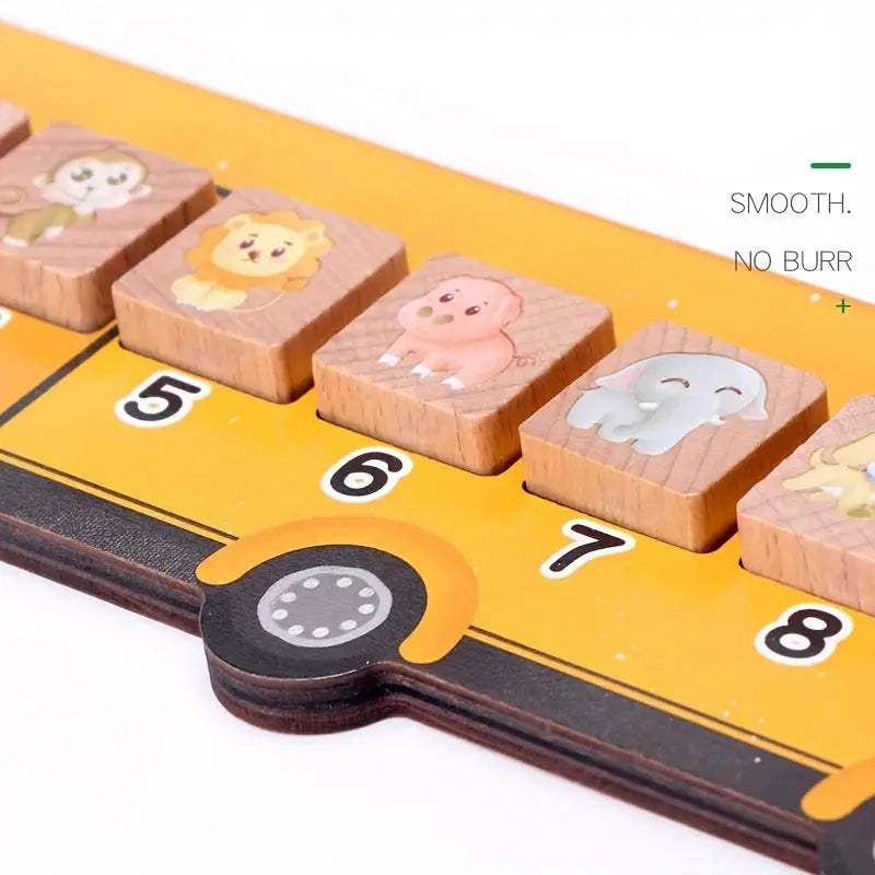  Wooden Animal Bus Puzzle Toy Safe Montessori Learning -  ToylandEU™