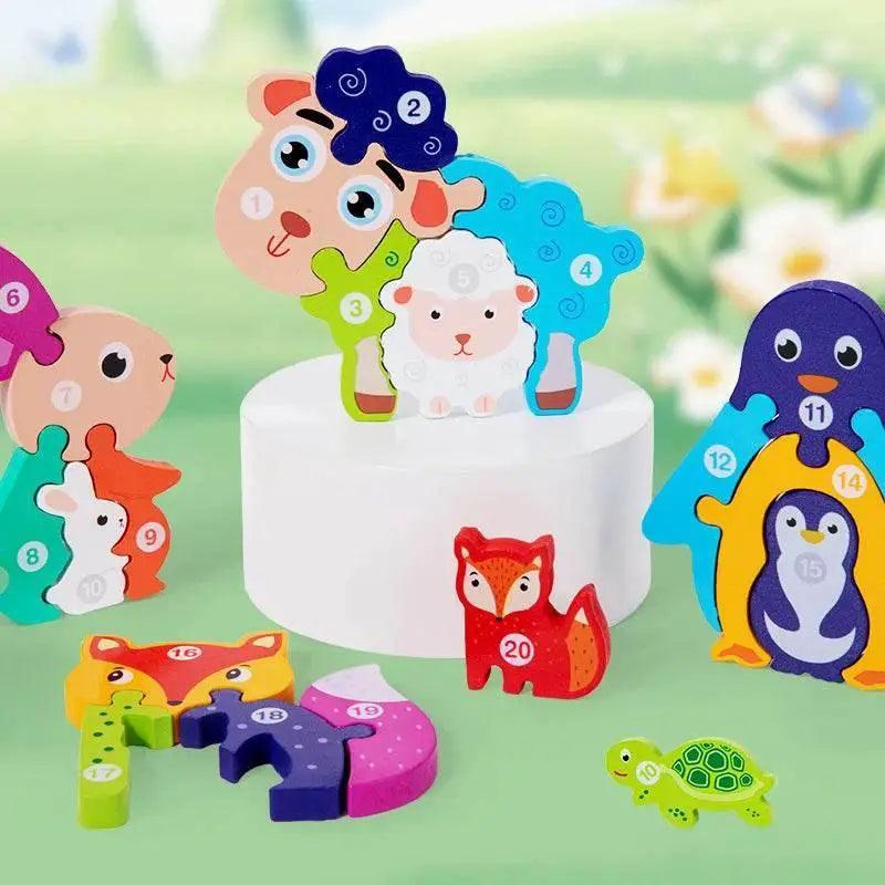  Wooden Animal Parent-Child Drawing Board 3D Puzzle Toys -  ToylandEU™
