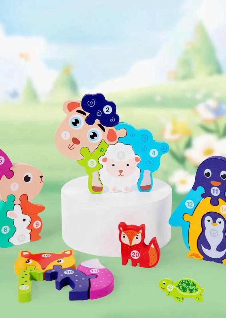  Wooden Animal Parent-Child Drawing Board 3D Puzzle Toys -  ToylandEU™