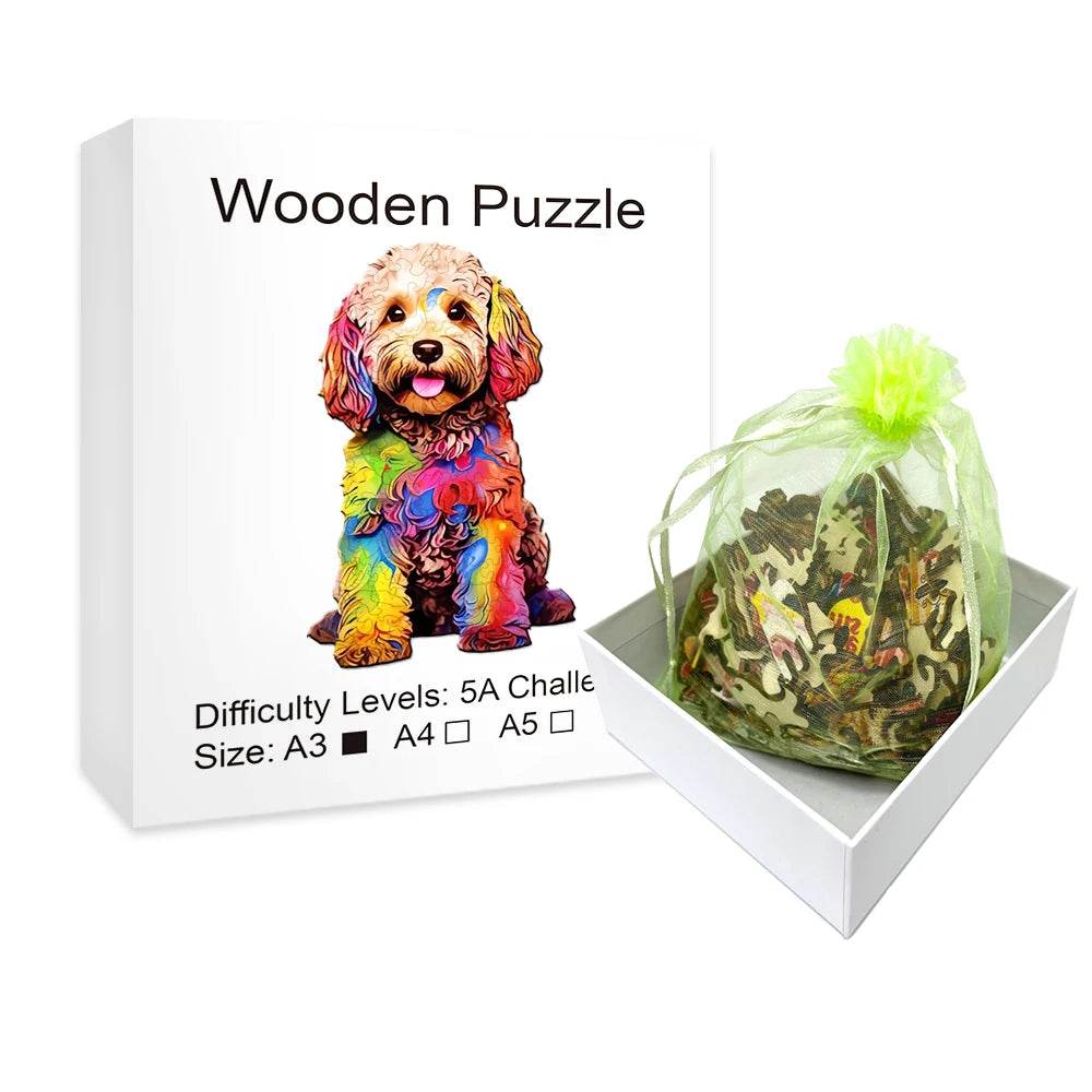Wooden Animal-Shaped Jigsaw Puzzles for All Ages – Unique A3 Family Game Experience - ToylandEU