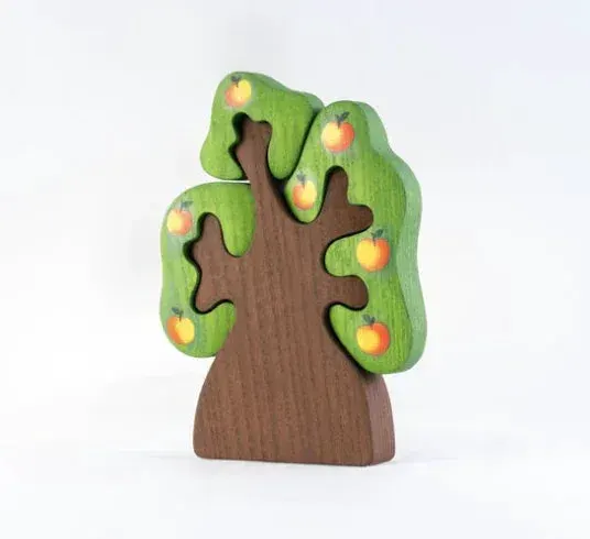 Wooden Apple Tree Puzzle With Safe Finish Handmade - ToylandEU