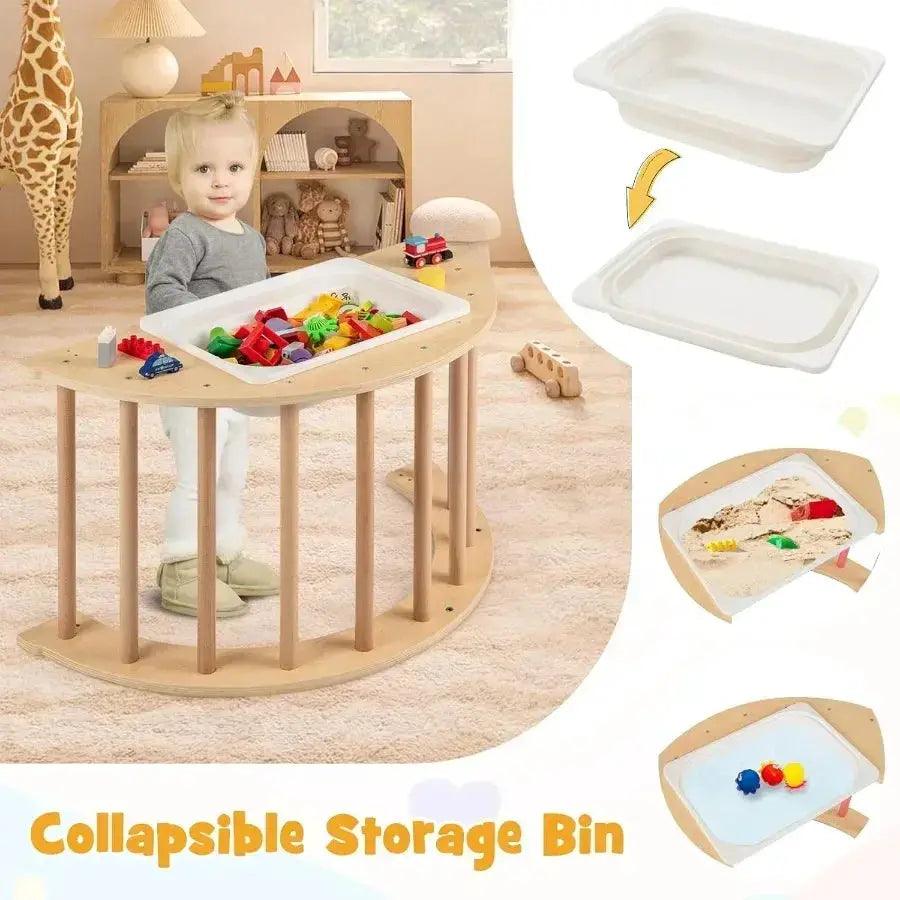  Wooden Arch Climber Montessori Play Gym Cushioned -  ToylandEU™