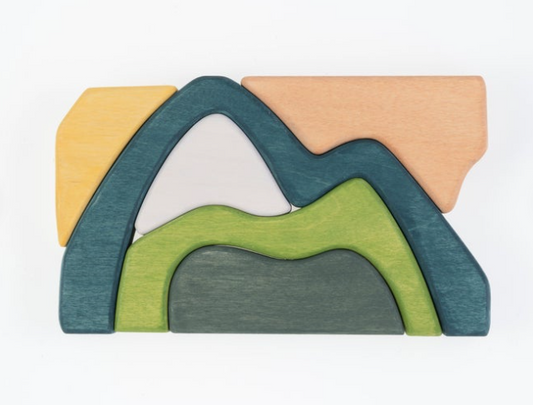 Wooden Arch Mountain Stacker Blocks For Creative Play - ToylandEU