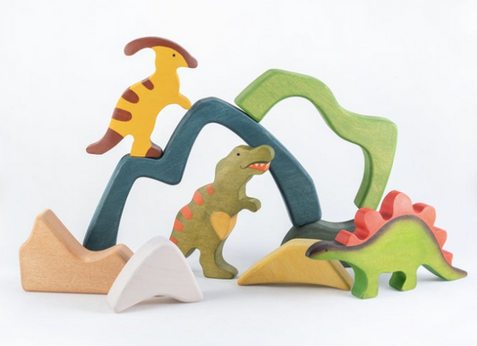 Wooden Arch Mountain Stacker Blocks For Creative Play - ToylandEU