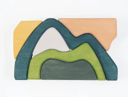 Wooden Arch Mountain Stacker Blocks For Creative Play - ToylandEU