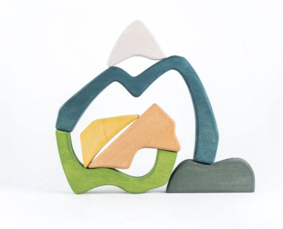 Wooden Arch Mountain Stacker Blocks For Creative Play - ToylandEU
