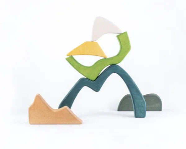 Wooden Arch Mountain Stacker Blocks For Creative Play - ToylandEU