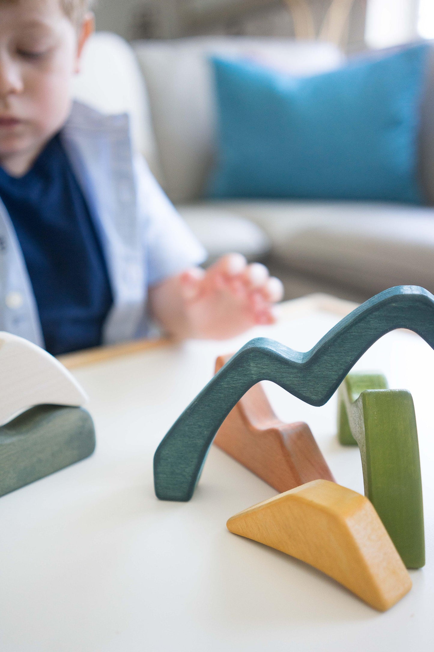 Wooden Arch Mountain Stacker Blocks For Creative Play - ToylandEU