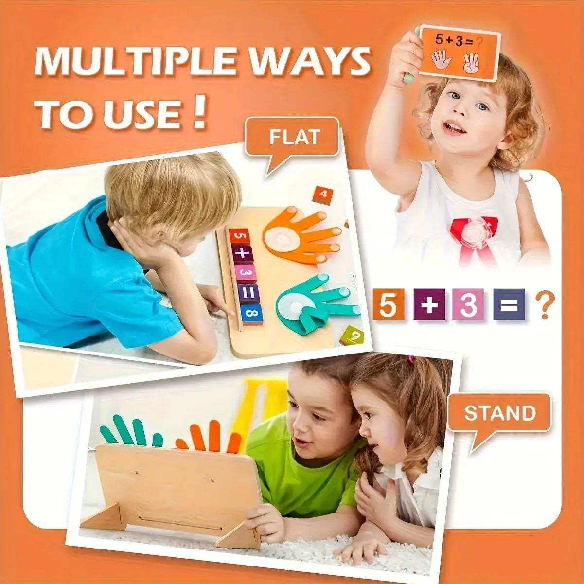 Wooden Arithmetic Learning Board Develops Math Skills With Number Blocks - ToylandEU