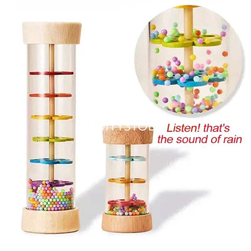 Wooden Baby Rain Sound Toy Educational Music Shaker - ToylandEU