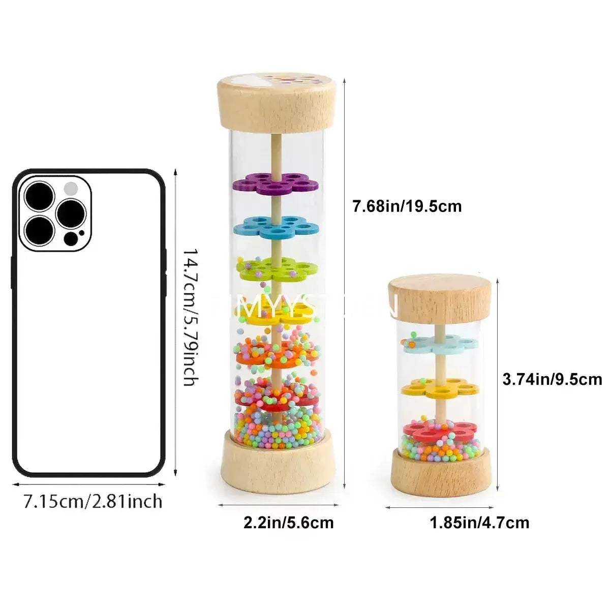 Wooden Baby Rain Sound Toy Educational Music Shaker - ToylandEU