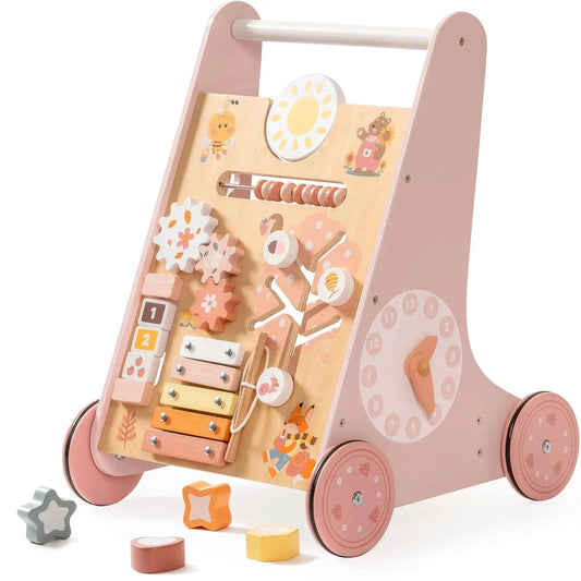  Wooden Baby Walker With Activity Center And Safe Finish -  ToylandEU™