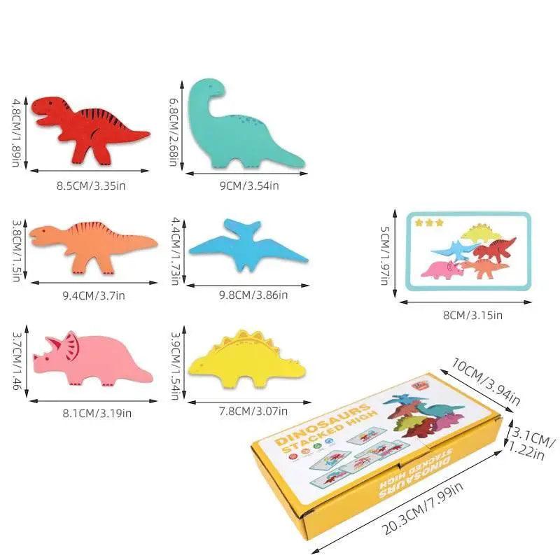 Wooden Balance Blocks Dinosaur Montessori Toy -  ToylandEU™