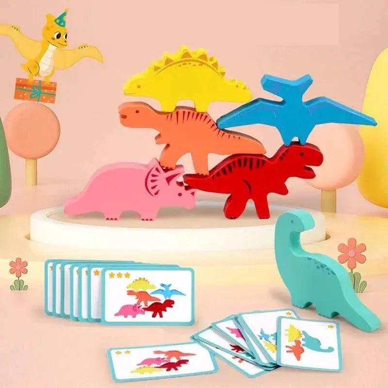  Wooden Balance Blocks Dinosaur Montessori Toy -  ToylandEU™