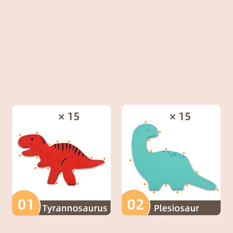 Wooden Balance Blocks Toys For Children Animal Dinosaur Building Stacking High Board Games Wood Montessori Toy Boys Kids Gift - ToylandEU