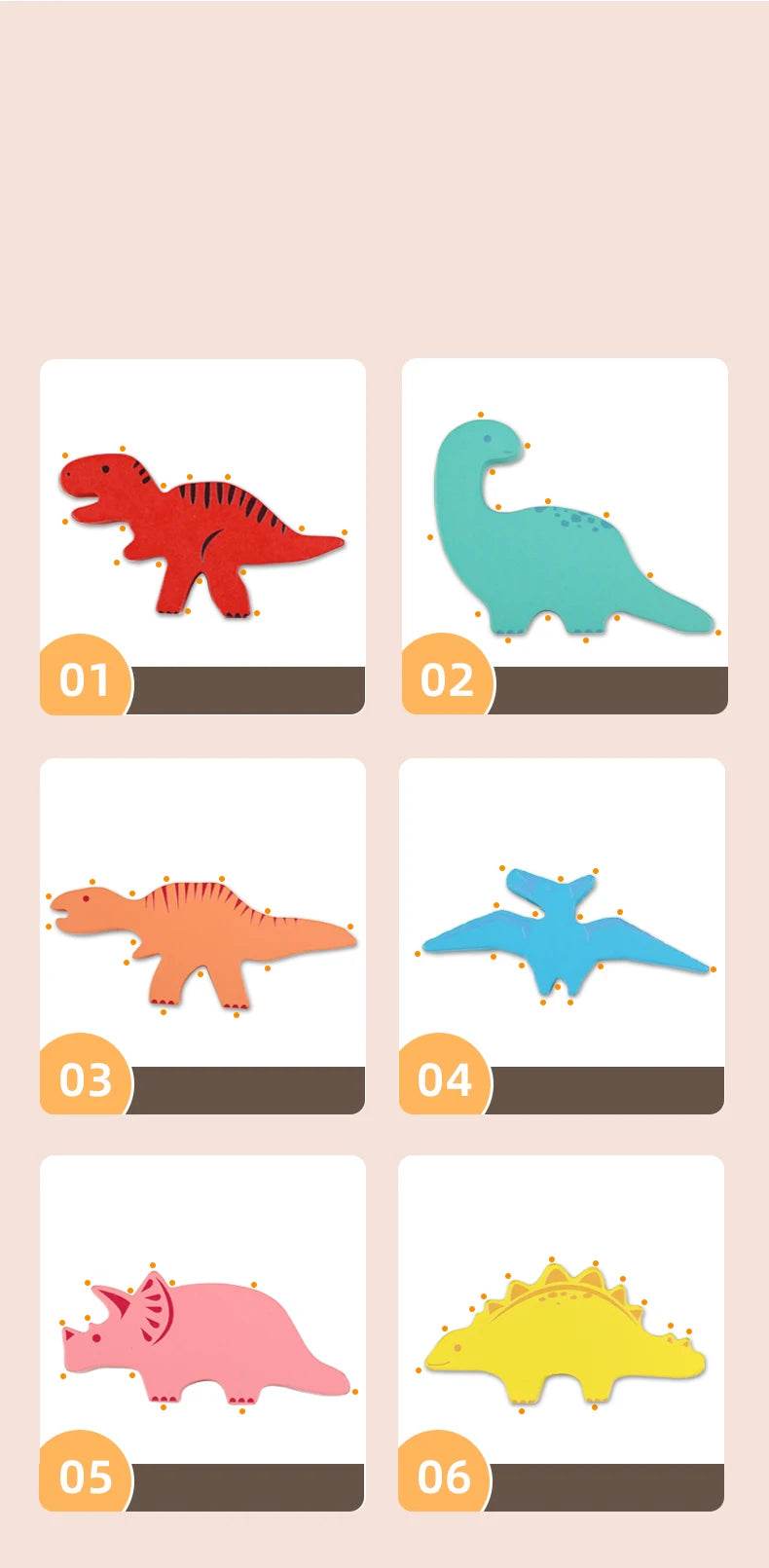 Wooden Balance Blocks Toys For Children Animal Dinosaur Building Stacking High Board Games Wood Montessori Toy Boys Kids Gift - ToylandEU