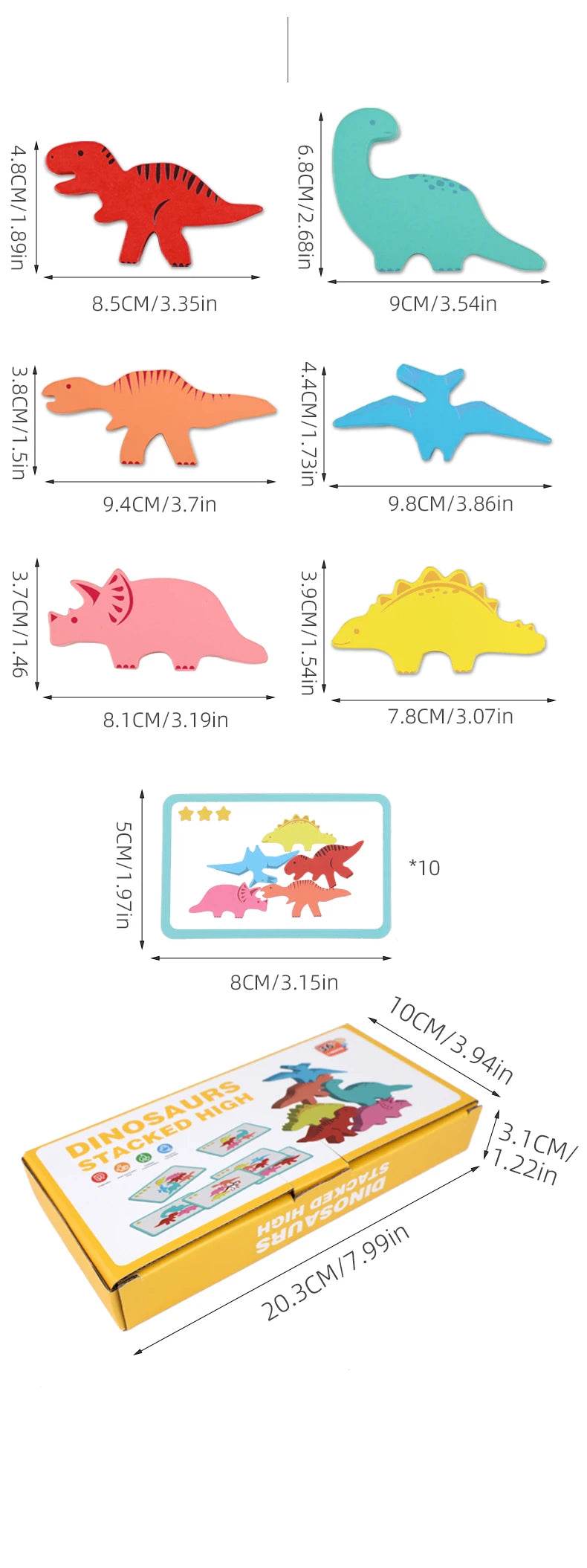 Wooden Balance Blocks Toys For Children Animal Dinosaur Building Stacking High Board Games Wood Montessori Toy Boys Kids Gift - ToylandEU