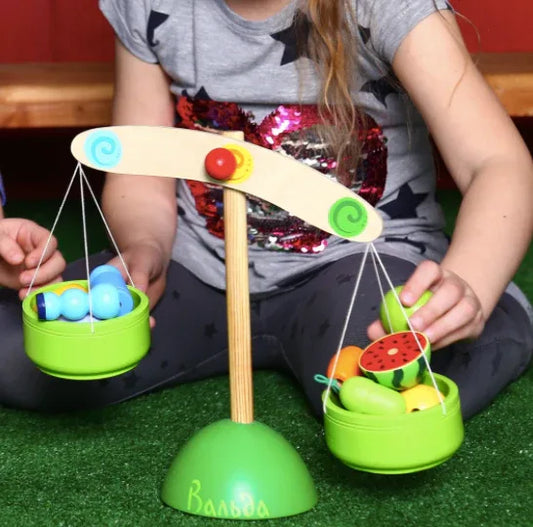 Wooden Balance Scale Toy Educational Weights And Counting - ToylandEU