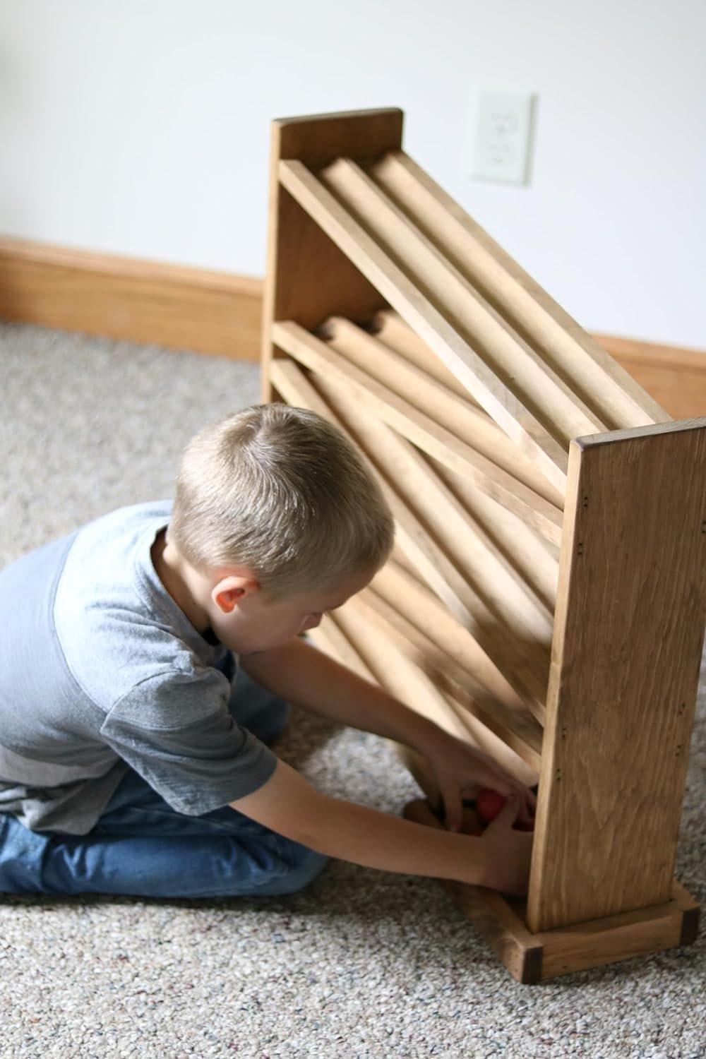 Wooden Ball Roller Racetrack Toy Amish Made Safer Quality