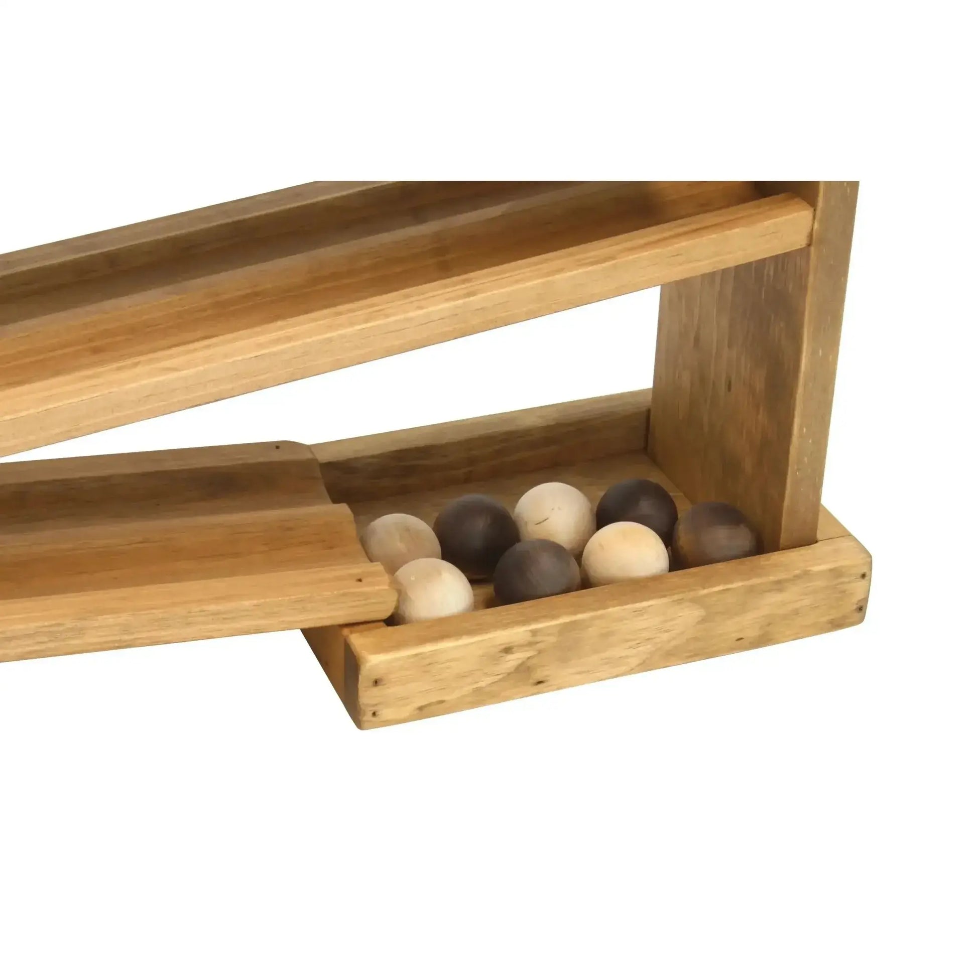 Wooden Ball Roller Racetrack Toy, Amish-Made, with 8 Wooden Balls - ToylandEU