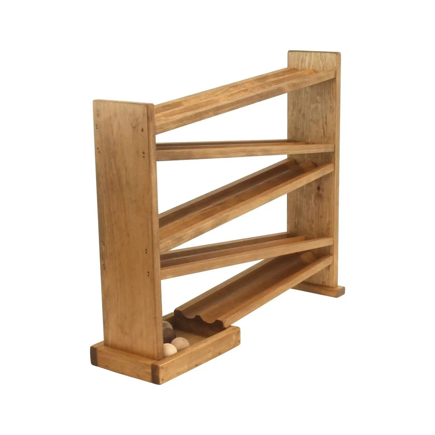 Wooden Ball Roller Racetrack Toy, Amish-Made, with 8 Wooden Balls - ToylandEU