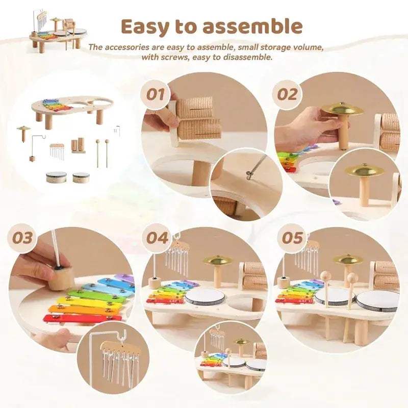 Wooden Bandstand Montessori Toy for Babies Learning Puzzle - ToylandEU