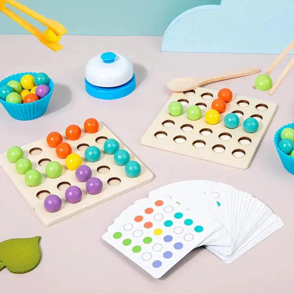  Wooden Bead Clip Toy Montessori Fine Motor CE Certified -  ToylandEU™