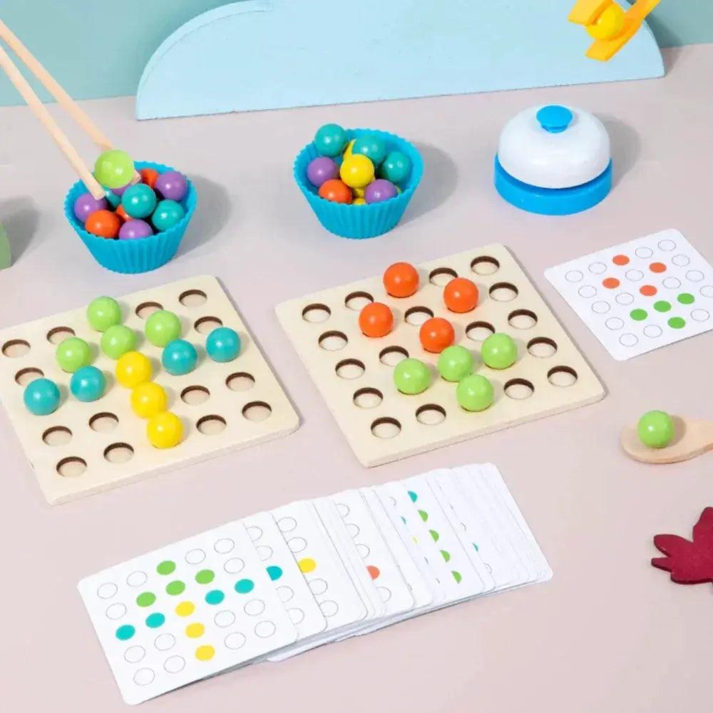  Wooden Bead Clip Toy Montessori Fine Motor CE Certified -  ToylandEU™