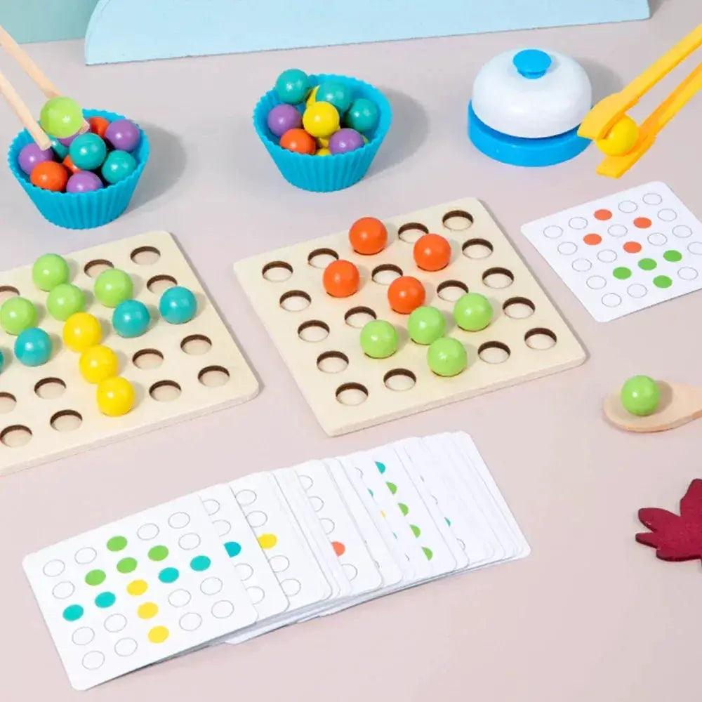  Wooden Bead Clip Toy Montessori Fine Motor CE Certified -  ToylandEU™