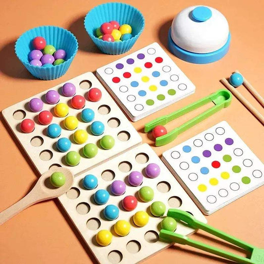  Wooden Bead Clip Toy Montessori Fine Motor CE Certified -  ToylandEU™