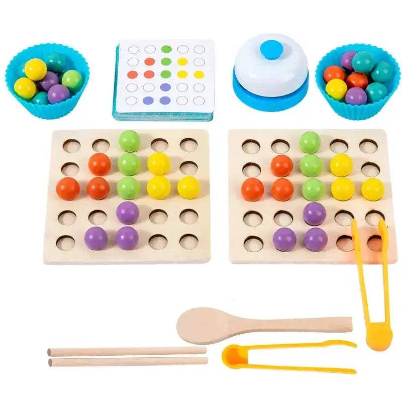 Wooden Bead Clip Toy for Montessori Fine Motor Skills - ToylandEU