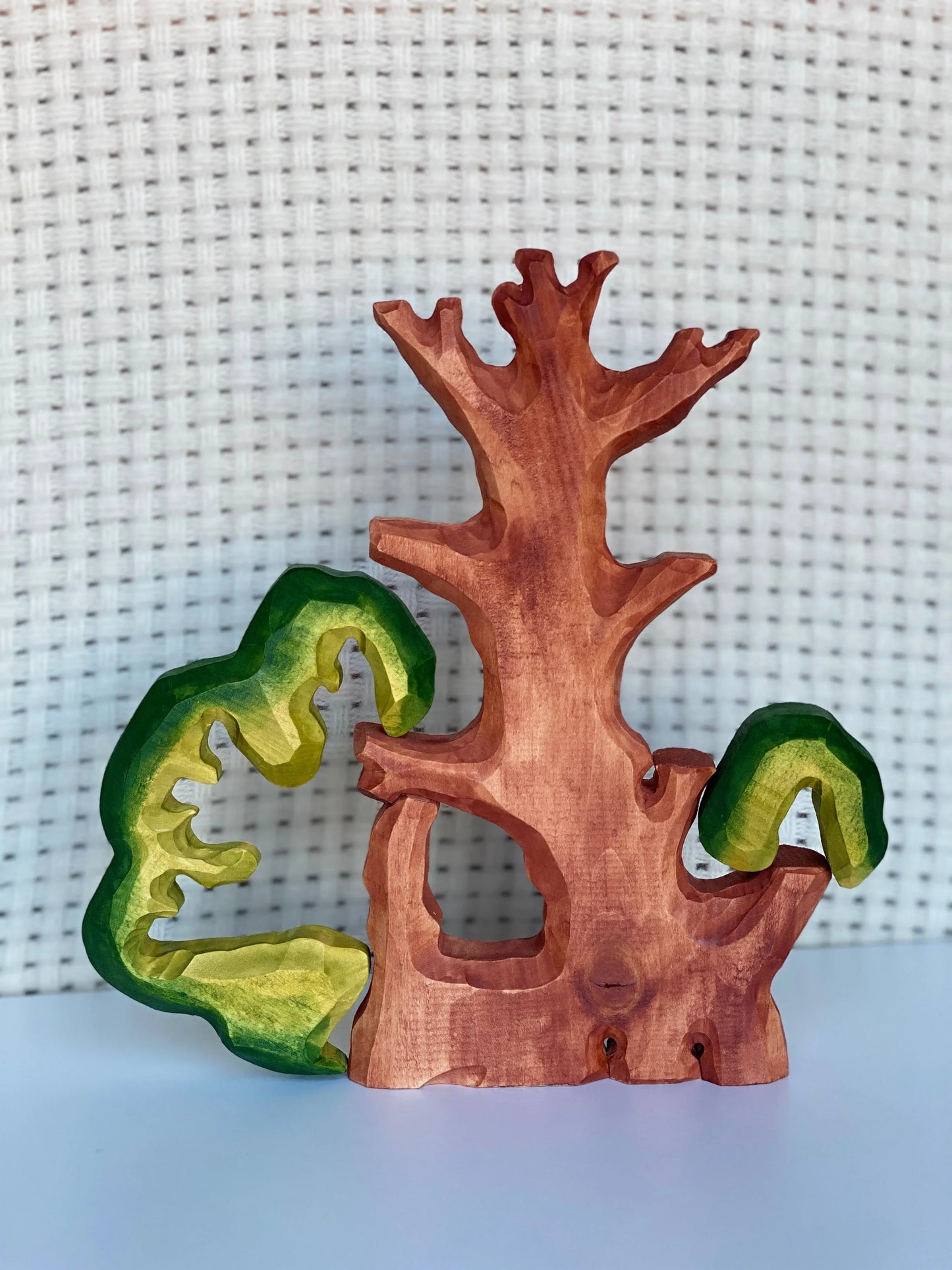 Hand Carved Wooden Bird Tree Toy For Imaginative Play - ToylandEU