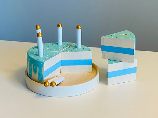 Handcrafted Wooden Birthday Cake Toy With Removable Candles - ToylandEU