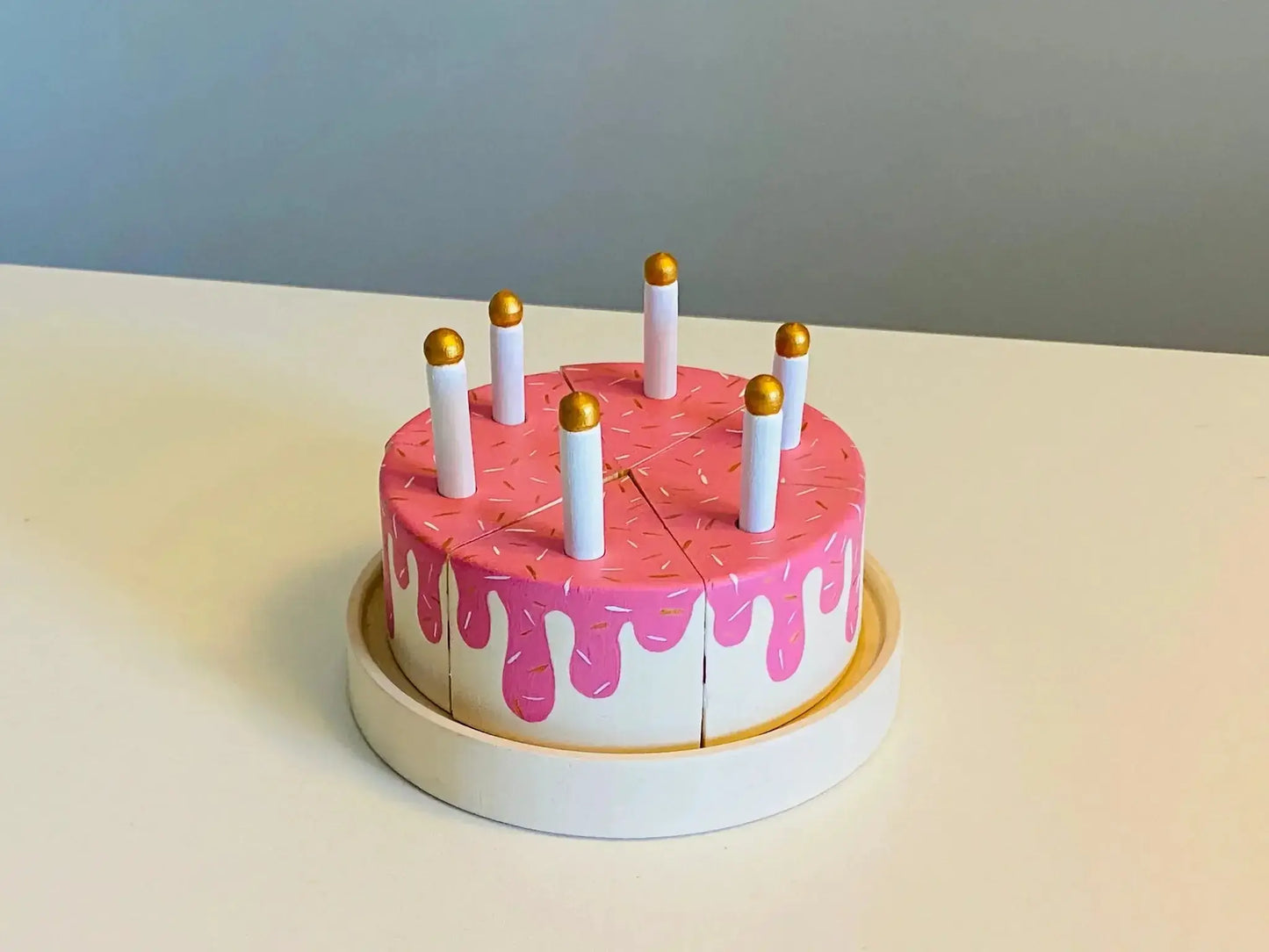 Wooden Birthday Cake Toy With Removable Candles For Imaginative Play - ToylandEU