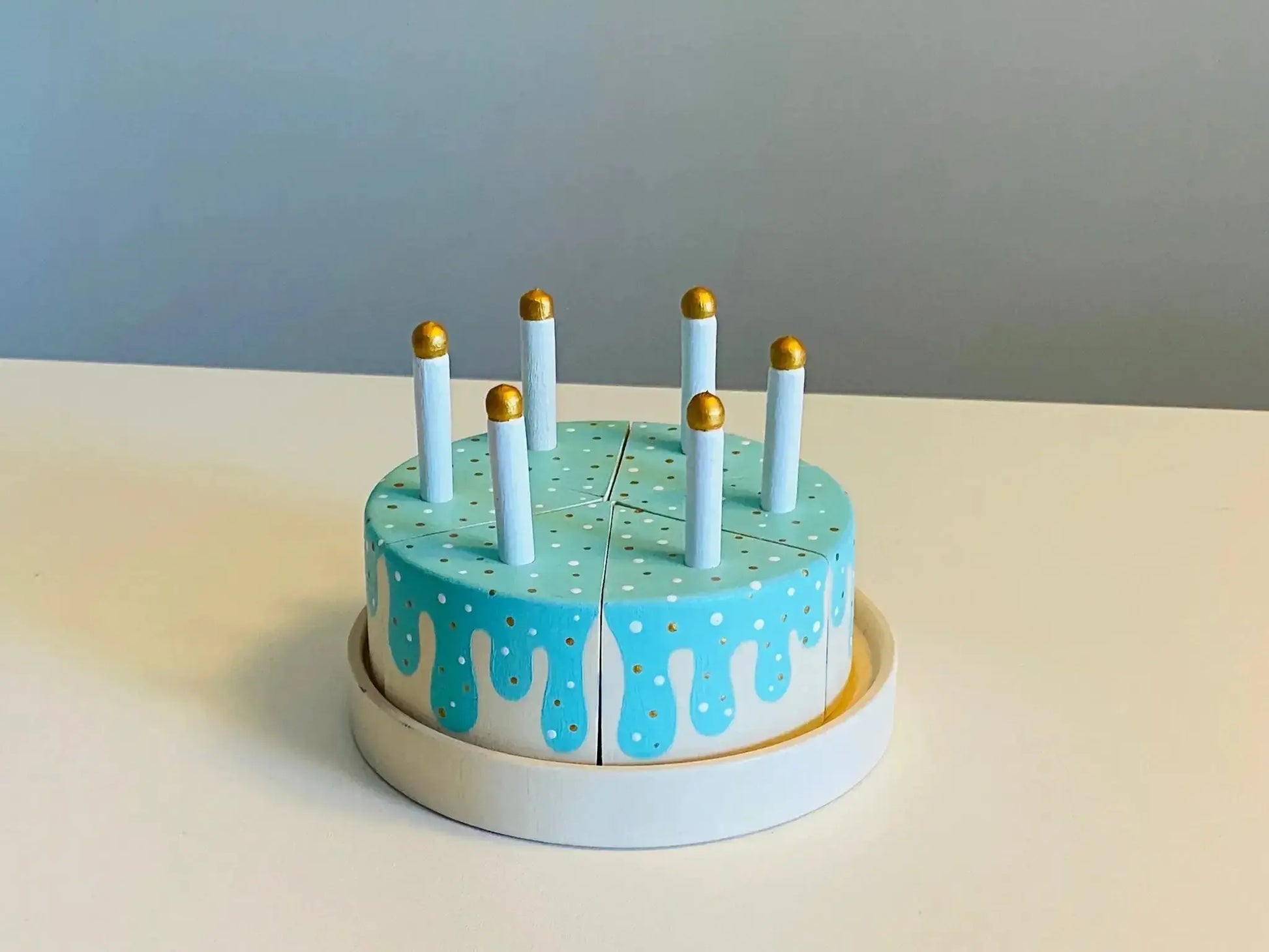 Wooden Birthday Cake Toy With Removable Candles For Imaginative Play - ToylandEU