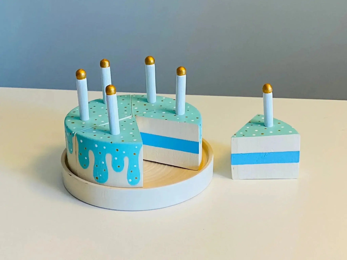 Wooden Birthday Cake Toy With Removable Candles For Imaginative Play - ToylandEU