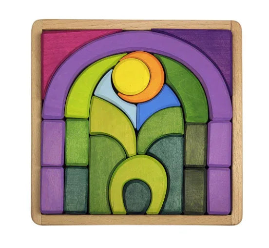 Wooden Blocks 1001 Nights Building Set With Colorful Pieces - ToylandEU