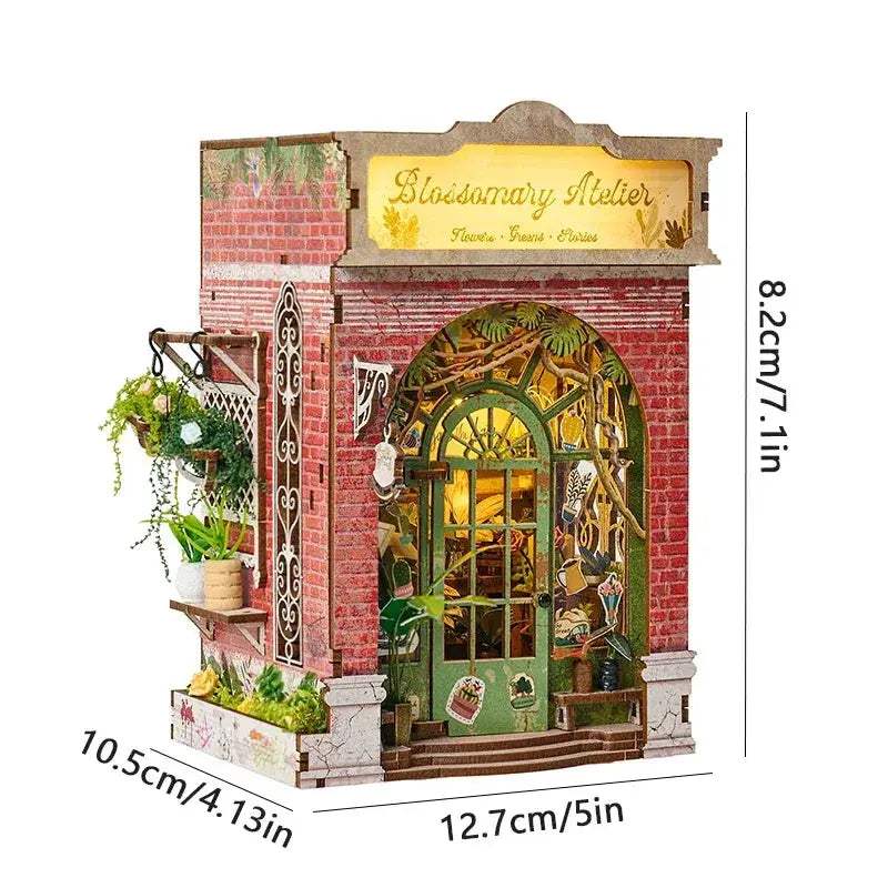 Wooden Book Nook DIY Miniatures Shelf Insert Dollhouses - ToylandEU
