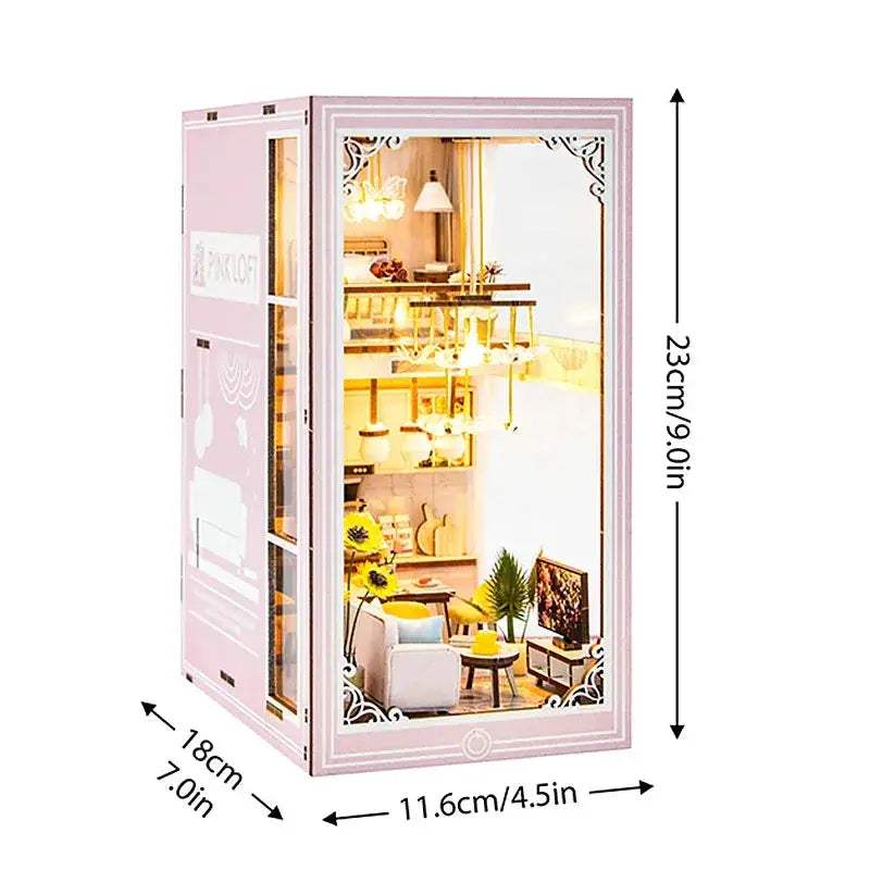 Wooden Book Nook DIY Miniatures Shelf Insert Dollhouses - ToylandEU