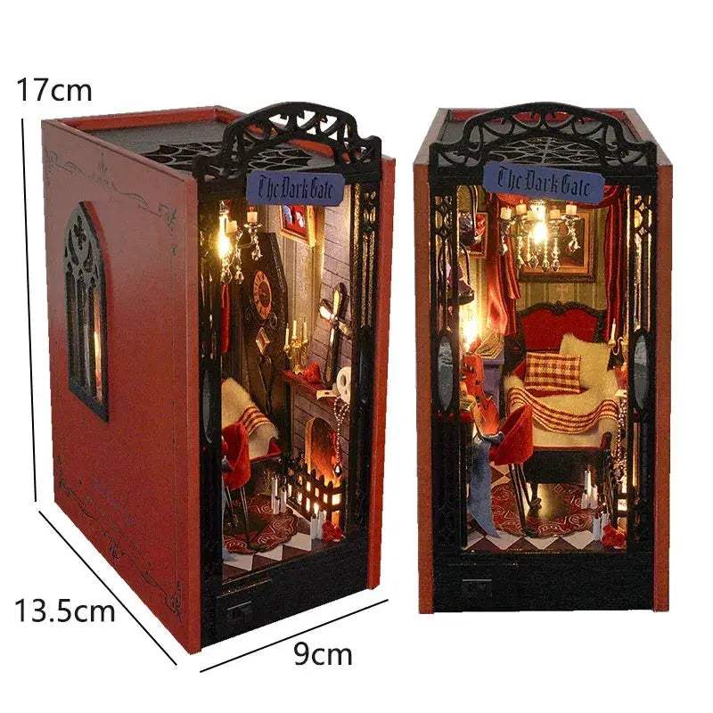 Wooden Book Nook DIY Miniatures Shelf Insert Dollhouses - ToylandEU