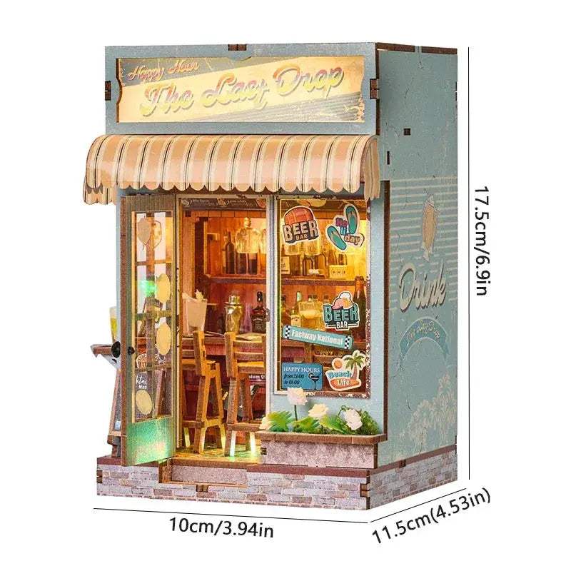 Wooden Book Nook DIY Miniatures Shelf Insert Dollhouses - ToylandEU