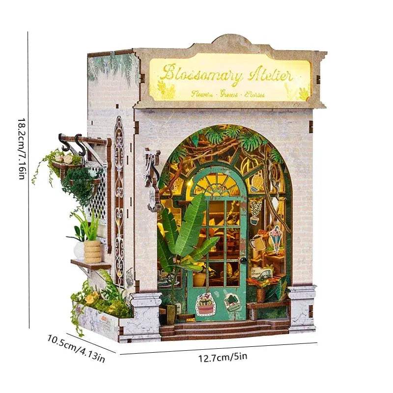Wooden Book Nook DIY Miniatures Shelf Insert Dollhouses - ToylandEU