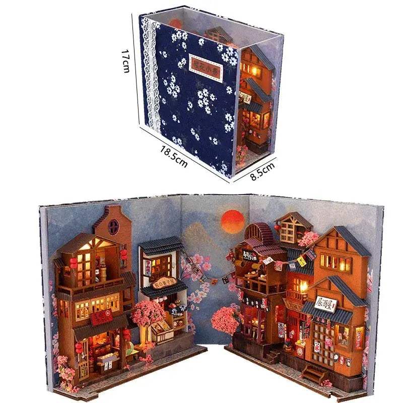 Wooden Book Nook DIY Miniatures Shelf Insert Dollhouses - ToylandEU